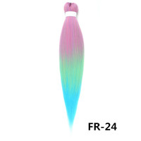 Extensions de cheveux synthétiques pré-étirées de 26 pouces, 90 grammes, en fibre haute température, teintes pour tressage