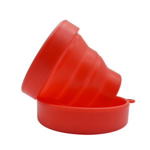 Taza de silicona plegable portátil, taza reutilizable plegable para viaje - Product Image 5