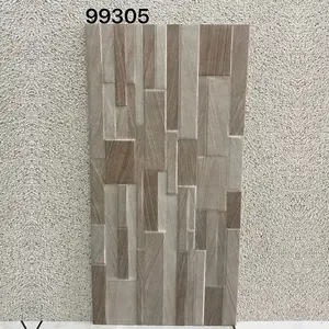 300x600mm毫米别墅庭院木纹饰面外墙砖阳台仿古凹凸陶瓷墙砖 - Product Image 3
