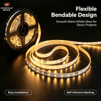 2835 SMD DC24V 64leds/m  4.8W/m Garansi 5 Tahun 5m IP20 Lampu Strip LED Fleksibel