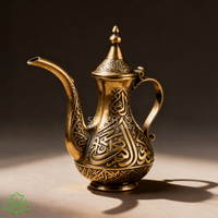 Sculpture en bronze artisanale personnalisée Senzhao, grande statue de cafetière arabe pour l'art public et la décoration paysagère du Moyen-Orient