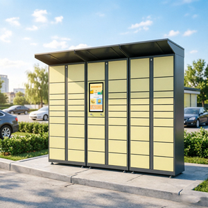 XinJu - Casier à colis extérieur résistant aux intempéries avec toit abriant contre la pluie, dépôt de colis en acier galvanisé pour place publique - Product Image 5