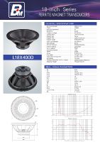 Haut-parleur à aimant double en ferrite de 18 pouces 1400W 220 mm et bobine vocale de 4 pouces pour événements en direct Impédance 8 ohms