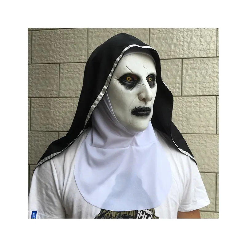 Toptan fiyat yortusu lateks rahibe korku maskesi şaka parti sahne horholiday ying Cosplay kostüm tatil için