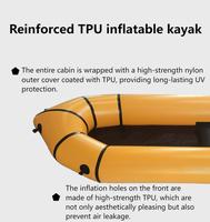 Packraft gonflable léger de qualité supérieure, fabriqué en usine, OEM, pas cher, pour la pêche à la truite, canoë, bateau