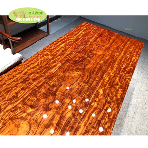 Precio de Fábrica al por Mayor, Muebles para el Hogar de Alta Gama, <span class=keywords><strong>Madera</strong></span> Maciza de <span class=keywords><strong>Bubinga</strong></span>, Tablero de Mesa de Comedor de <span class=keywords><strong>Madera</strong></span> Gruesa - Product Image 5