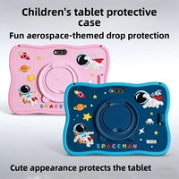 Étui en silicone souple pour tablette Q8 avec support, certifié ROHS, design de dessin animé d'astronaute pour enfants, fabriqué en Chine, modèle Q8