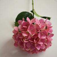 Bunga hydrangea sentuhan asli kualitas tinggi, bunga Hydrangea sentuhan asli 3D Putih buatan untuk dekorasi rumah pernikahan