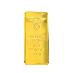 بالجملة أنا oz الذهب بار-الذهب مطلي بالجملة 5 oz .100 ميلز مطلية بالذهب الذهب النسر السبائك بار A151