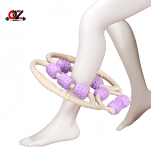 CZFIT Hot Sale Durable Leg Muscle <b>Massage</b> Roller Multi-Function Yoga Exercise 9-Wheel Foam Roller for Unisex Home Gym Unisex - Product Image 1