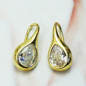 ต่างหูคริสตัลเพทายหลากสี ดีไซน์เรียบหรู ทรงกลม สำหรับผู้หญิง - Product Image 5