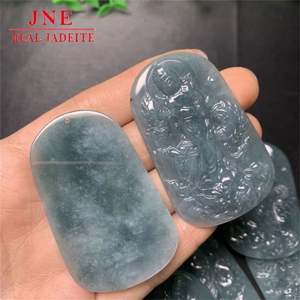 จี้หยกเจไดต์สี<span class=keywords><strong>น้ำ</strong></span>เงินธรร<span class=keywords><strong>ม</strong></span>ชาติ รูปพระโพธิสัตว์กวน<span class=keywords><strong>อิ</strong></span><span class=keywords><strong>ม</strong></span>ขี่มังกร สร้อยคอหยกสี่เหลี่ยม ขายส่ง - Product Image 3