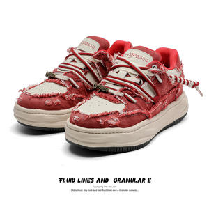 Zapatos Deportivos de Lona Lavada al Agua, con Cordones, de Caña Baja, que Aumentan la Estatura, Modernos, Casuales, Cómodos y Flexibles - Product Image 6