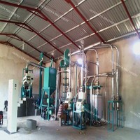 Ligne complète automatique d'usine de broyage de maïs de Hongdefa 10ton/24h pour l'afrique