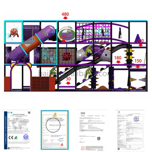 ธีมสวนสนุกเชิงพาณิชย์เครื่องเล่นศูนย์เด็กเล่นในร่มอุปกรณ์สนามเด็กเล่นปราสาทซน - Product Image 3