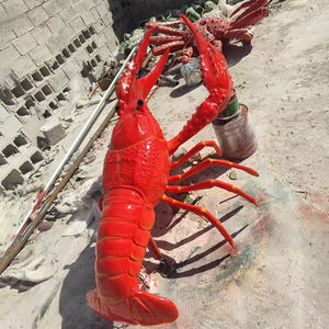 Sculpture en fibre de verre sur mesure, grande sculpture d'écrevisse en fibre de verre, décoration extérieure, grande sculpture d'animal - Product Image 4