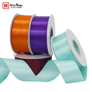 FangZHI 4Cm Double Sided Polyester Satin Ribbon Solid Color Woven For DIY Hair Accessory Gift Packaging Bouquet Material - Product Image 1