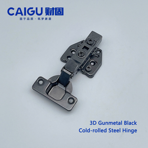 Ferramenta per Mobili Idraulica 35mm in Acciaio Laminato a Freddo, Regolabile 3D, Nera Opaca, con Chiusura Ammortizzata, per Soggiorno Contemporaneo - Product Image 1