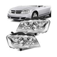 2008-2014 pour Dodge Avenger Phare Assemblage Paire de Chrome Transparent Nouvel État 12V Tension