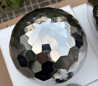 Sphère creuse à facettes en diamant en acier inoxydable pour la maison paysage déco boule disco à haute réflexion pour la décoration de club de fête