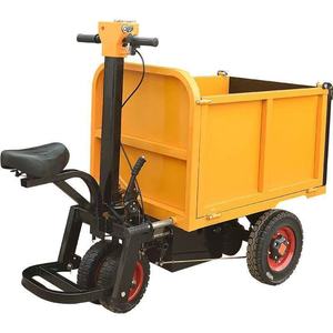Carretilla Eléctrica de Acero Amarilla, de Cuatro Ruedas, Cerrada, para Transporte de Materiales Industriales, con Recubrimiento en Polvo, Diseño Duradero - Product Image 6