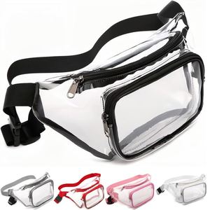 Bolsa de Cintura Deportiva Impermeable de PVC Transparente con Logotipo Personalizado de Buena Calidad, para Correr al Aire Libre, Unisex - Product Image 6