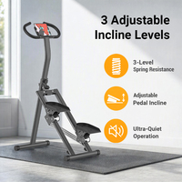 Nouvelle Machine d'Escalade Verticale Pliable pour Exercices Cardio avec Plage d'Extension de la Portée, Stepper pour la Maison et la Salle de Sport