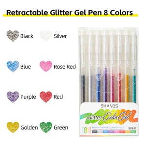 डोमीकी New18-Colorful बहु-रंगीन सपने स्टार ग्लिटर जेल पेन बड़ी क्षमता 1.0 मिमी छात्र मार्कर प्लास्टिक - Product Image 6