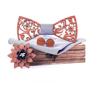 Noeuds <span class=keywords><strong>papillon</strong></span> en <span class=keywords><strong>bois</strong></span> de haute qualité à la main ensemble de noeuds <span class=keywords><strong>papillon</strong></span> foulards carrés boutons de manchette pinces à cravate et fleurs de poitrine TC260009 - Product Image 4