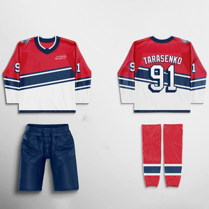 무료 디자인 자수 아이스 하키 유니폼 천공 아이스 하키 유니폼 승화 성인 아이스 하키 착용 - Product Image 4