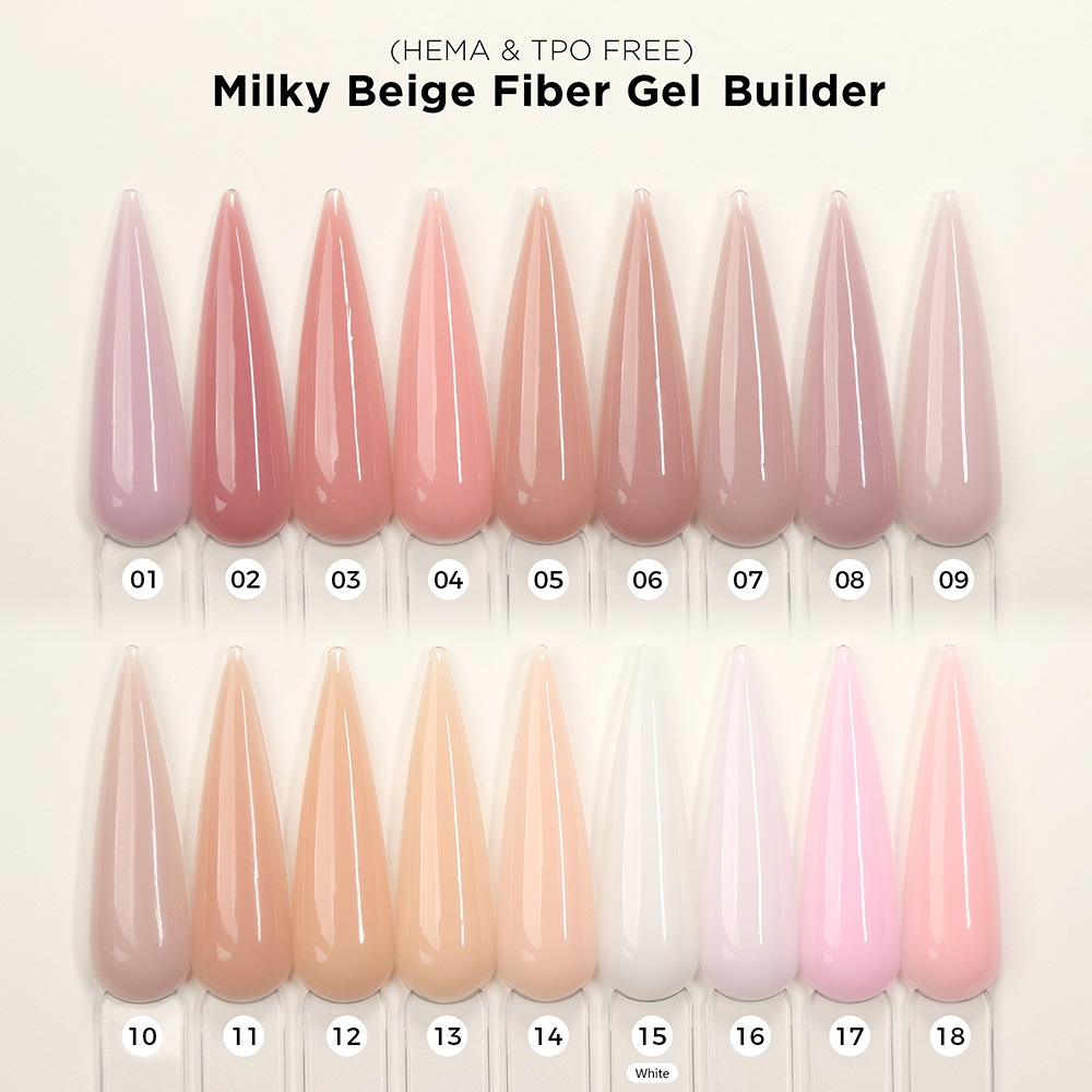 Gel de construction beige laiteux (sans HEMA ni TPO)