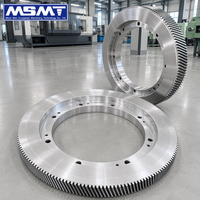 Cercle d'engrenage hélicoïdal de grand diamètre en acier forgé sur mesure 42CrMo pour four rotatif, broyeur à billes, engrenage hélicoïdal de ceinture robuste