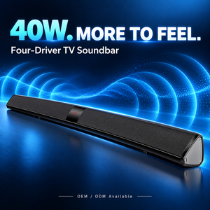 Barra de Sonido para TV HT204 2.0, Altavoz de 40W con Entrada USB, Óptica y Coaxial, Control Remoto, Pantalla LED, para Televisores Inteligentes, Cine en Casa - Product Image 1