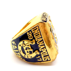 2006 Indianapolis Colts Champion Rose Gold Plated Alloy Men's <b>Ring</b> Birthday Gift Souvenir Collection - Product Image 3