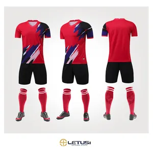 Thăng Hoa In Chất Lượng Cao Bóng Đá Teamwear Loạt Đồng Phục Bóng Đá Thiết Kế Mới OEM Tùy Chỉnh Thiết Kế Người Đàn Ông Bóng Đá Jersey Áo Sơ Mi