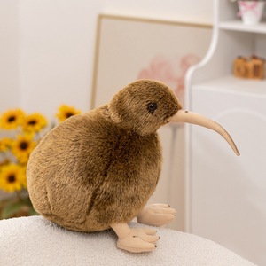 Super doux Kiwi oiseau en peluche mignon animal Simulation Zoo Souvenir ornement pour le soulagement du Stress lavé Technique rempli PP coton - Product Image 2