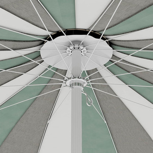 Premium Large Hawaii Bali Resort Pink and <span class=keywords><strong>White</strong></span> Stripe Pagoda <span class=keywords><strong>Patio</strong></span> Vieira Sombrilla de playa con borlas para el jardín del hotel al aire libre - Product Image 6