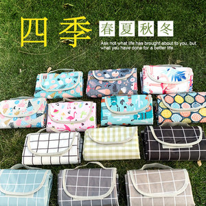 Spring Outing Thickened Picnic Mat Oblong Coffee Checkered Moistureproof Outdoor Camping Portable Waterproof Grid Mat - Product Image 3