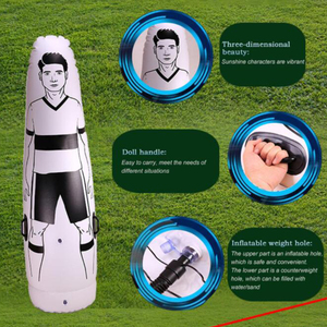 Maniquí Inflable de PVC Blanco y Negro de 70 Pulgadas, Plegable y Portátil, para Entrenamiento de Agilidad en Fútbol Americano - Product Image 5