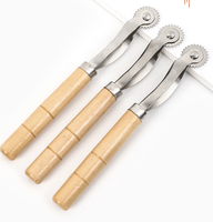 Roue de traçage de point d'aiguille professionnelle en bois et métal bricolage couture point de tricot marquage entretoise 15.4x1.3cm marque Changrui