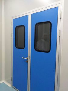 Porte battante en acier sur mesure pour salle blanche GMP, hermétique et coupe-vent, avec finition de surface - Product Image 6