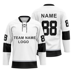 Toptan özel Slim Fit buz hokeyi Jersey erkekler için boya süblimasyon dijital baskı hokey üniforma - Product Image 3