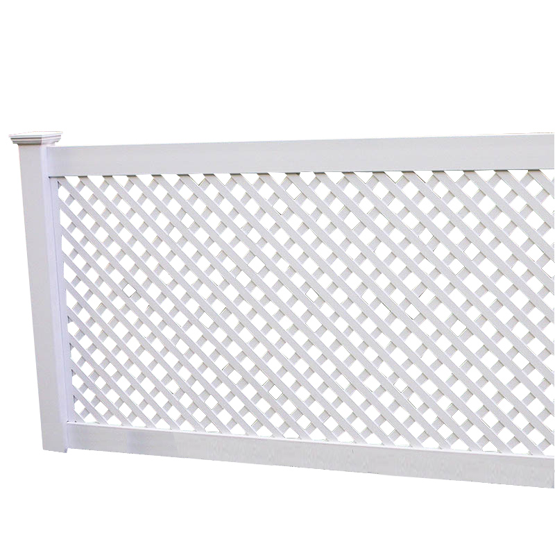 SAM-UK SQUARE LATTICE OR DIAGONAL 2*4 OR 4*8 WATERPROOF VINYL WHITE FENCE