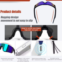 Lunettes de cyclisme intelligentes QY-Pro 1 avec assistant vocal IA et traduction, pour hommes et femmes