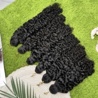 Ekstensi Rambut Manusia Keriting Burma Crochet, Rambut Crochet India Mentah yang Sudah Terpisah, Ekstensi Mikro Twist Keriting Lembut Berbulu