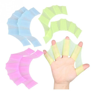 Aletas de Natación de Silicona para Hombres, Mujeres y Niños, Guantes de Natación con Membrana para Dedos, Equipo Profesional para Entrenamiento en Piscina - Product Image 1