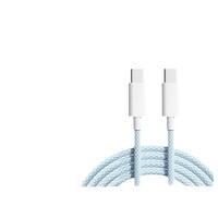 Kabel Data Tipe-C ke Tipe-C Dual-head Berbahan Anyaman, Pengisian Cepat 67W untuk Ponsel iPhone Seri 1517