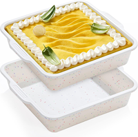 Moule à pain et à gâteau en silicone SILIKOLOVE, forme carrée, LFGB, antiadhésif, sans BPA, avec cadre renforcé en métal, pour toast et brownie