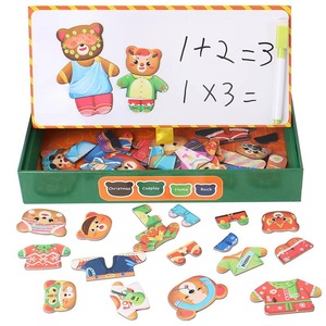 Nouveauté 2026 : Ours <span class=keywords><strong>de</strong></span> Noël en bois pour enfants, jeu <span class=keywords><strong>de</strong></span> change <span class=keywords><strong>de</strong></span> vêtements, jouets éducatifs Montessori pour l'apprentissage du dessin, pour filles - Product Image 1