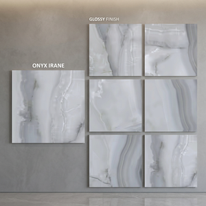กระเบื้องปูพื้นพอร์ซเลนเคลือบเงา Pietra Gray Stone Look ผิวมันเงาพรีเมียม ขนาด 32x32 นิ้ว ดีไซน์ร่วมสมัย - Product Image 6